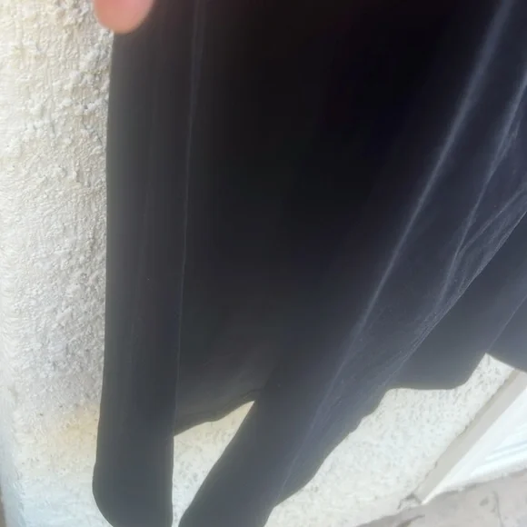 Karen Kane Vintage 90's Black Velvet Short Sleeve Long Cocktail Dress Women's S - Picture 4 of 7